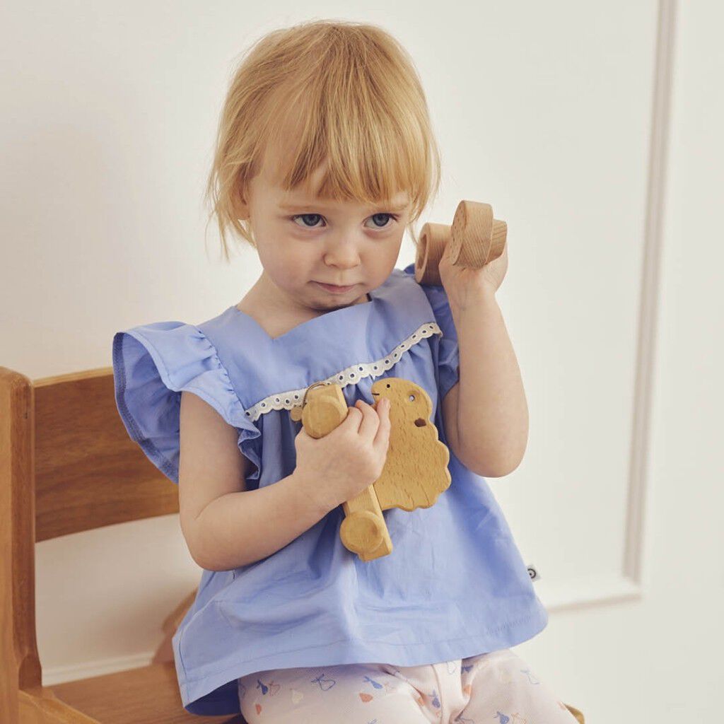 Poplin frill s/s T