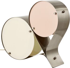 Coppia Table Lamp, Steel, EU (Base: Bronze Steel, Shade: Ivory & Blush