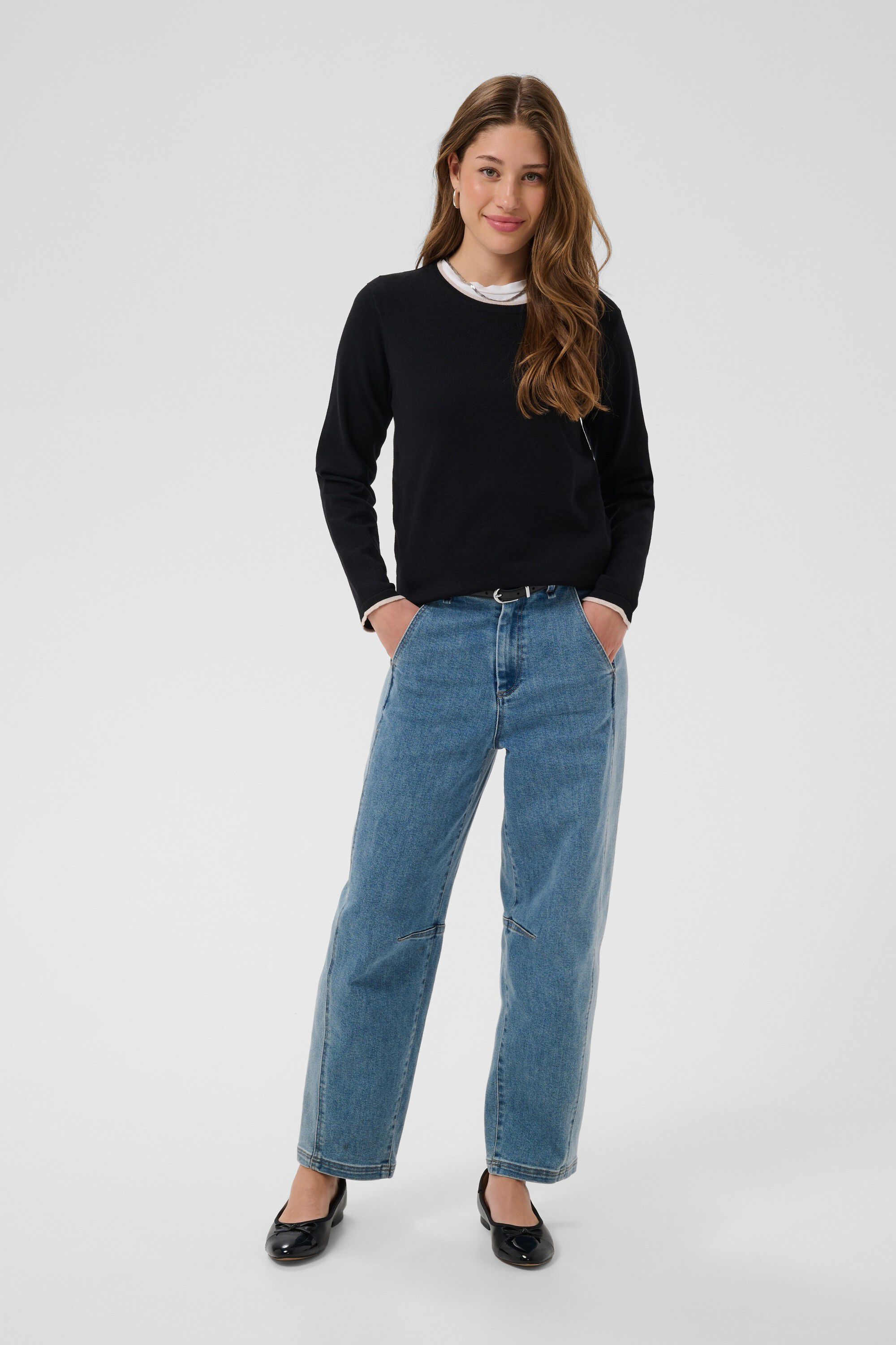 MilaSZ LS Contrast Pullover