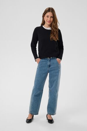 MilaSZ LS Contrast Pullover