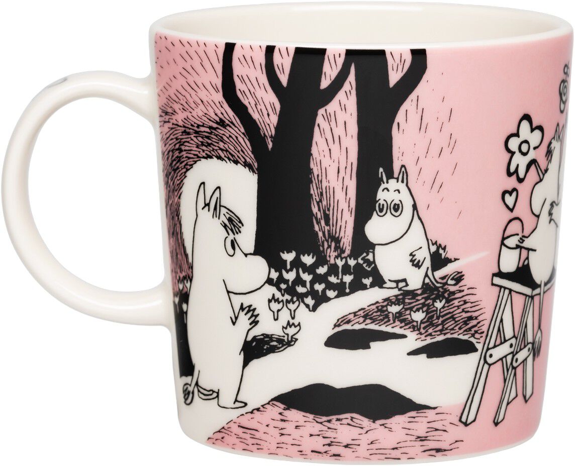 Moomin set mug & plate Love