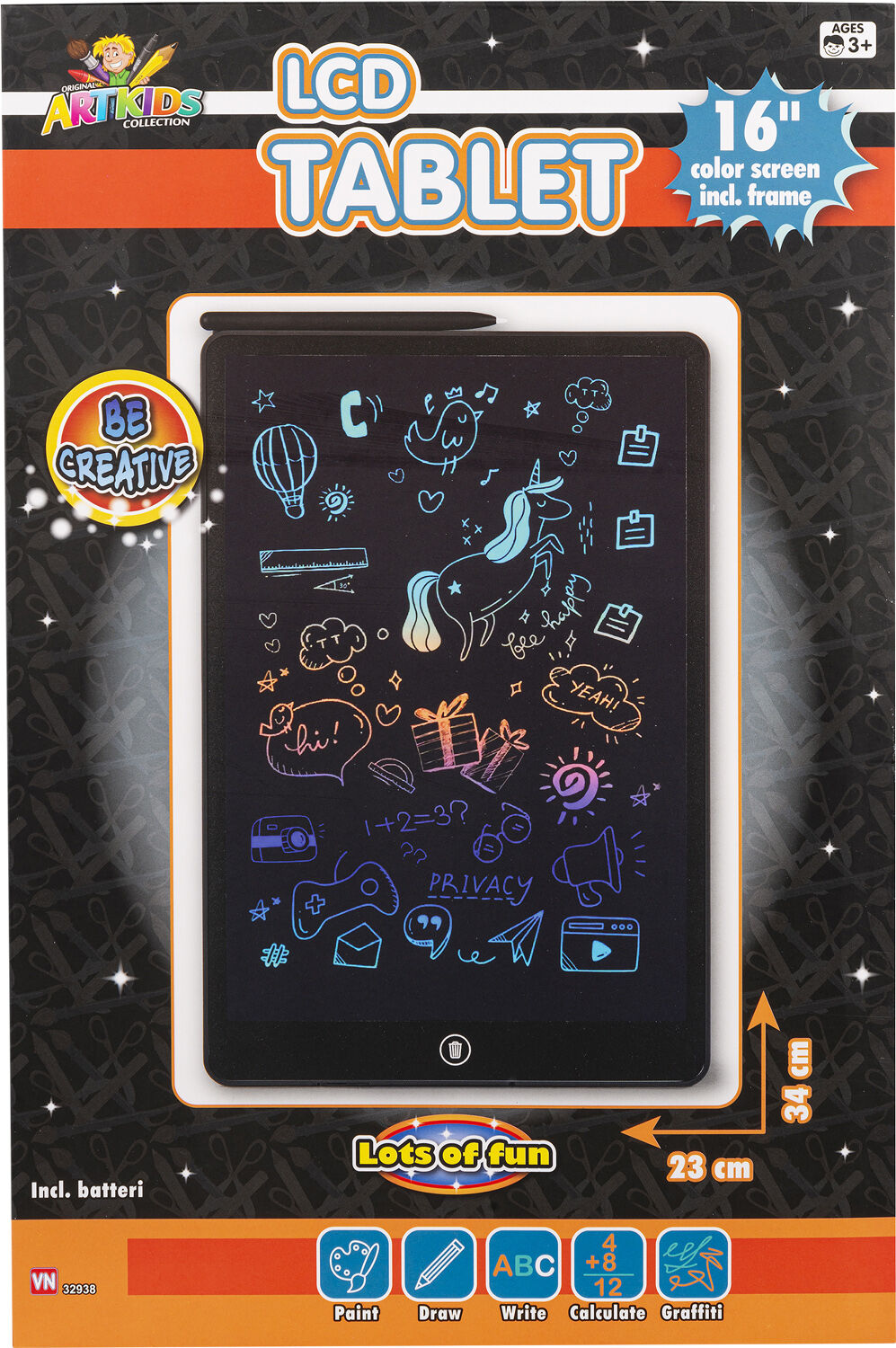 ARTK LCD TEGNETAVLE 40cm