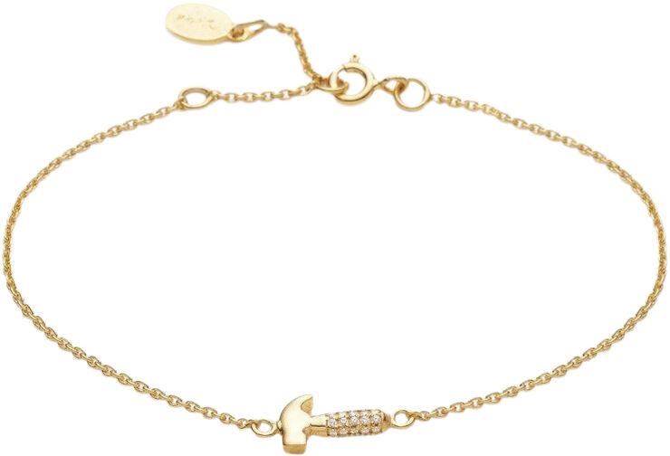 Hammer bracelet VERMEIL (925 Sterling silver gold plated 2. 5 micron)