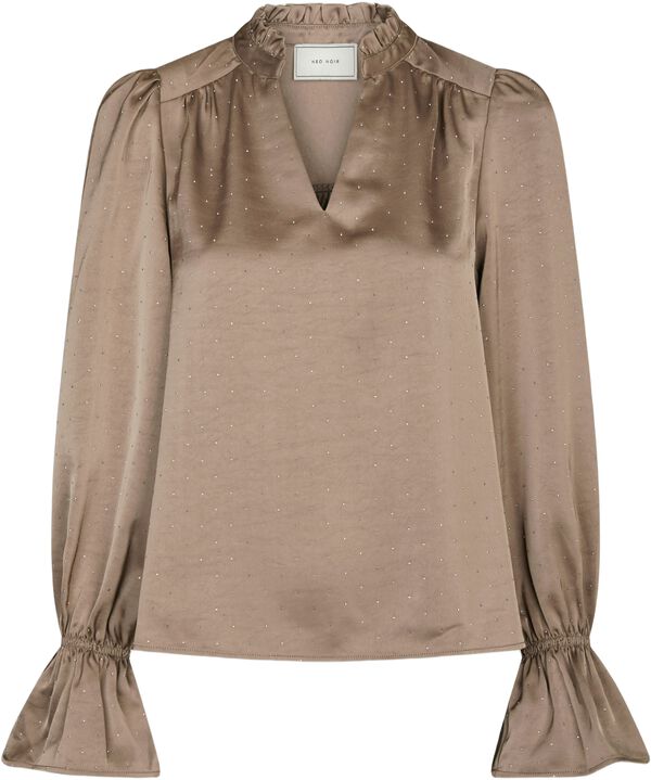 Amara Heavy Satin Bedaz Blouse