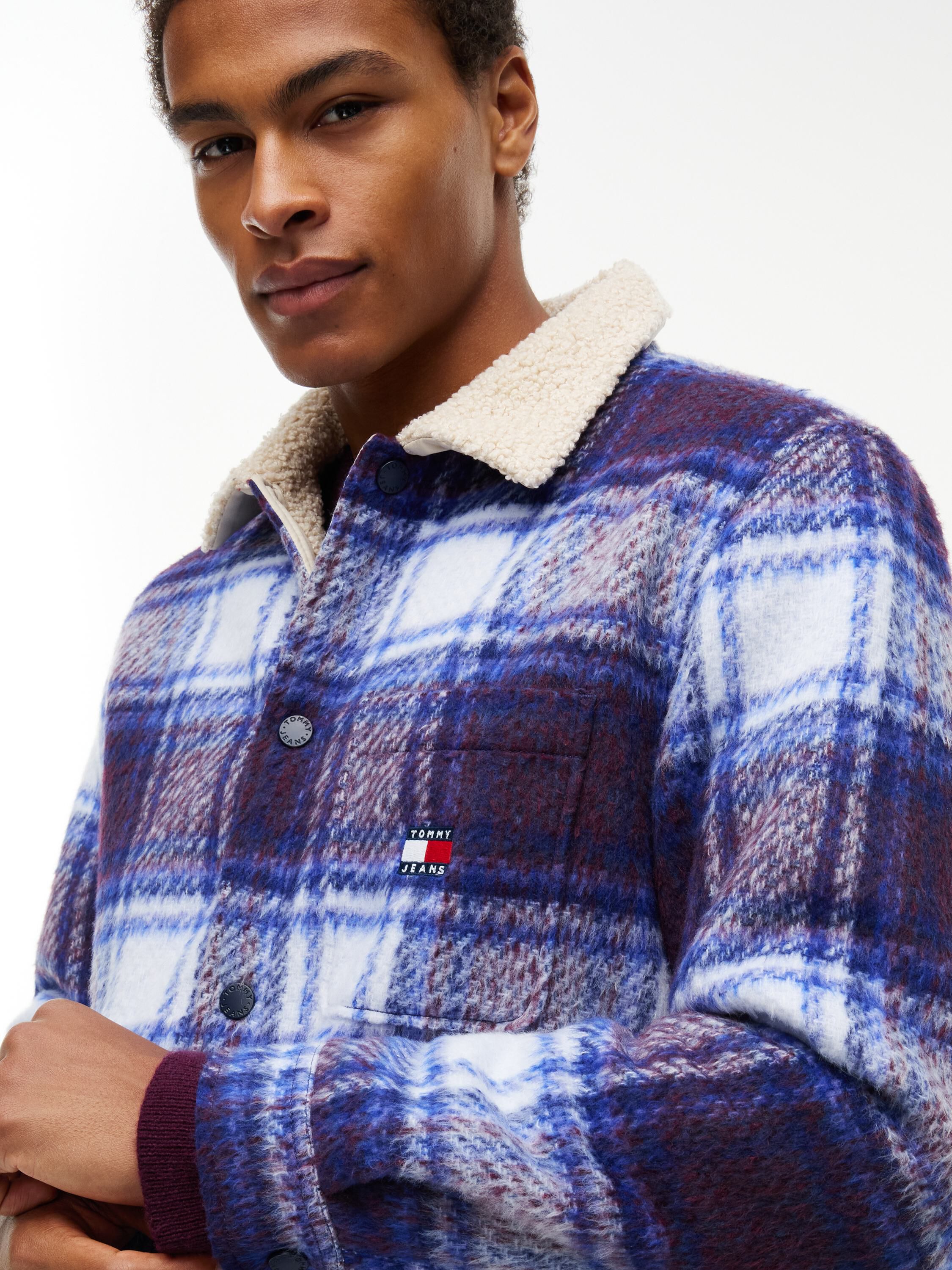 TJM TEDDY COLLAR BRUSHED SHACKET