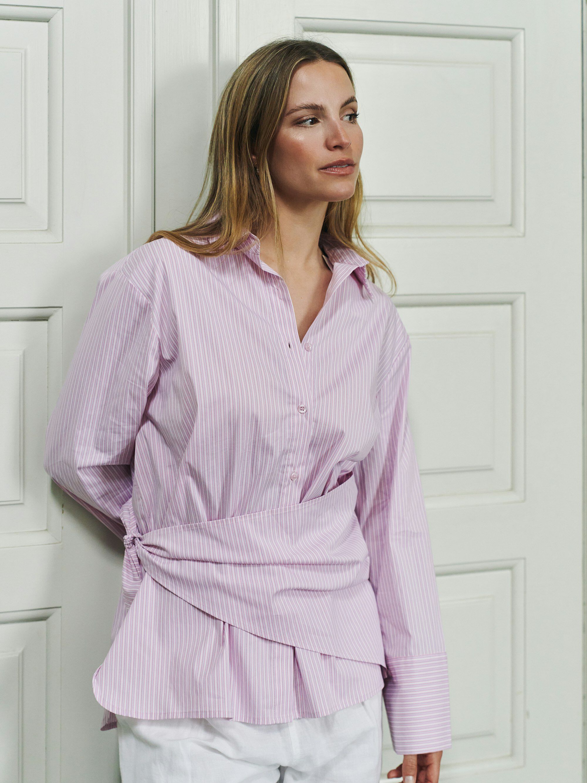Dita Scarf Stripe Shirt