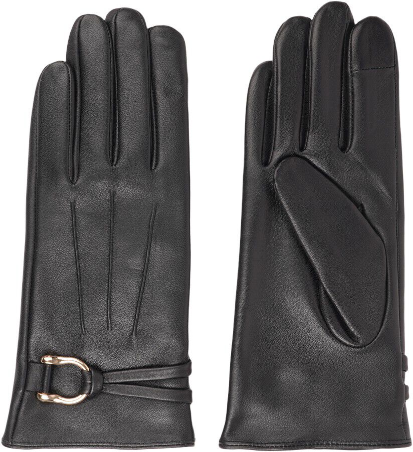 GUGNO - FEMININE LEATHER GLOVES WITH D-RING DETAIL