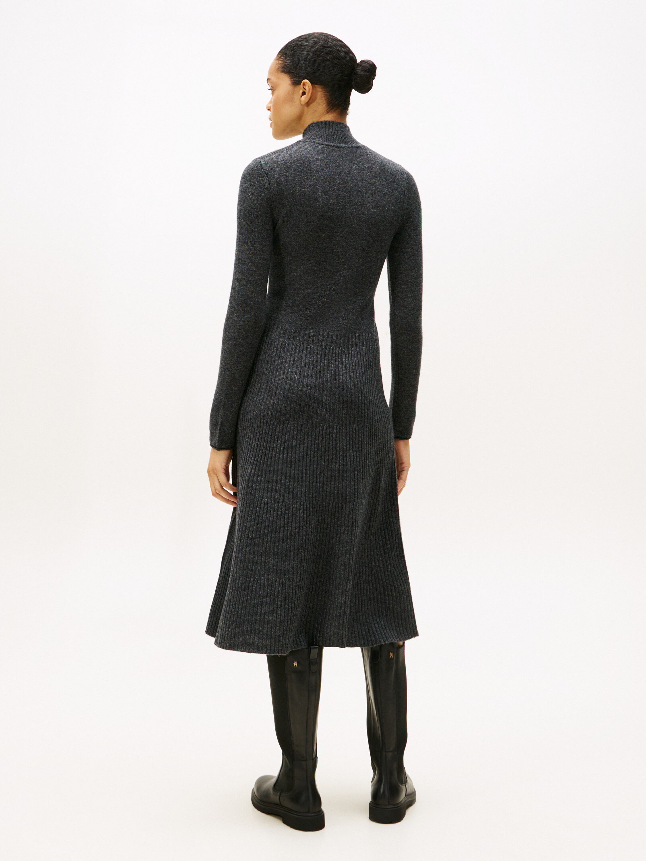SOFT WOOL LS MOCK-NK SWT DRESS