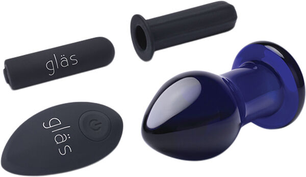 GLAS - RECHARGEABLE REMOTE CONTROLLED VIBRATING BUTT PLUG