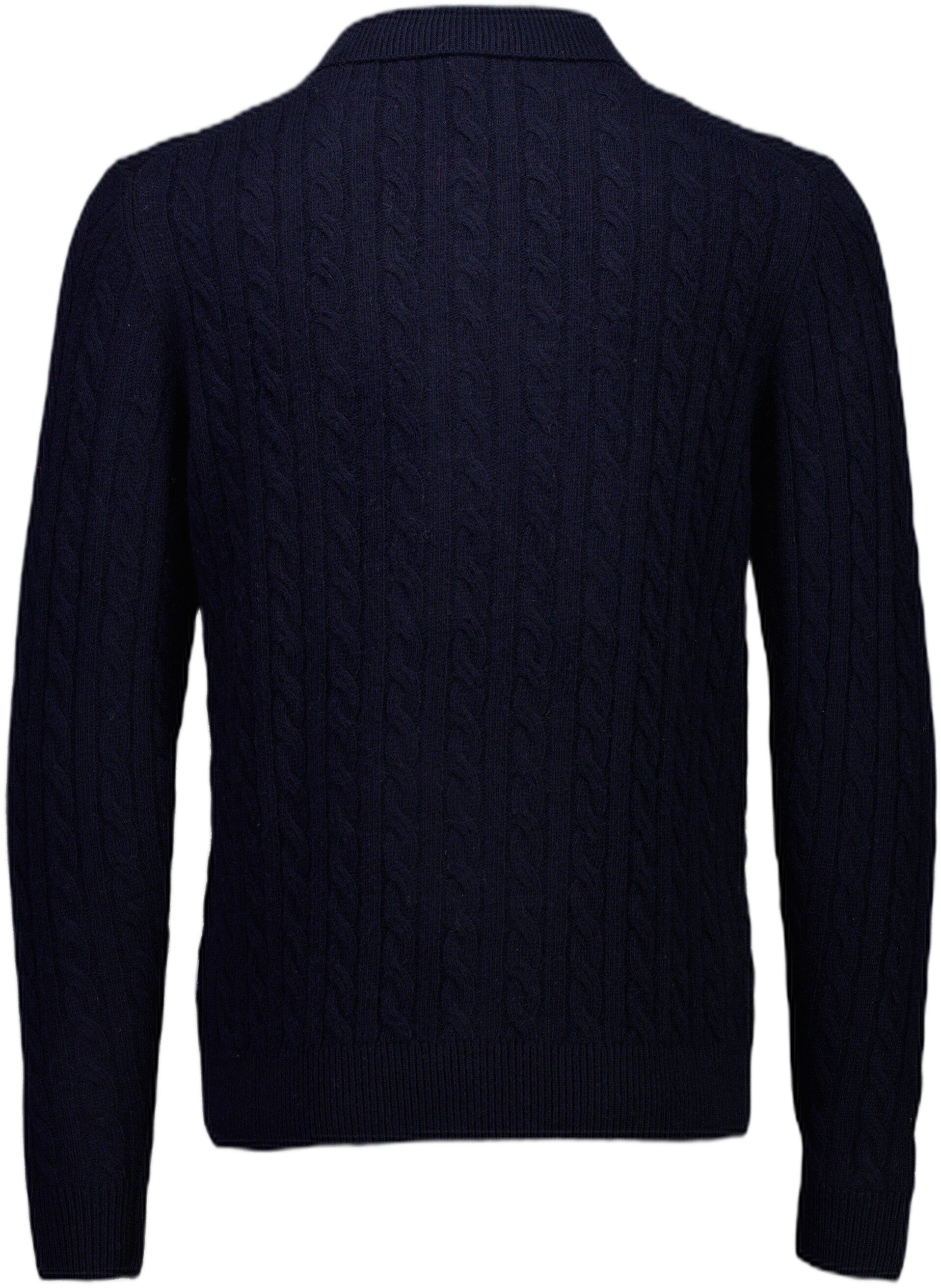 Lambswool half zip knit