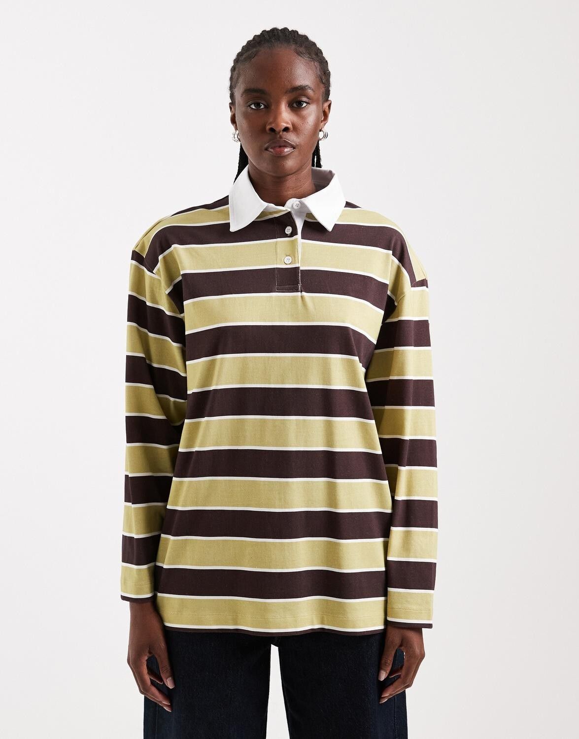Tsbibs L/S Stripe Polo Top Jrs