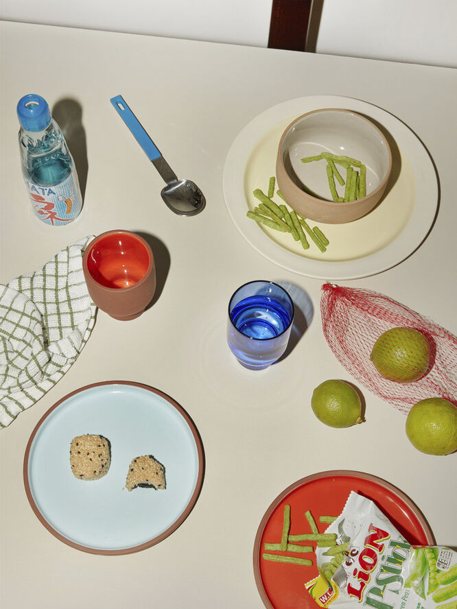 WATER GLASS, 2 PCS, TALL, BLUE, 65110B