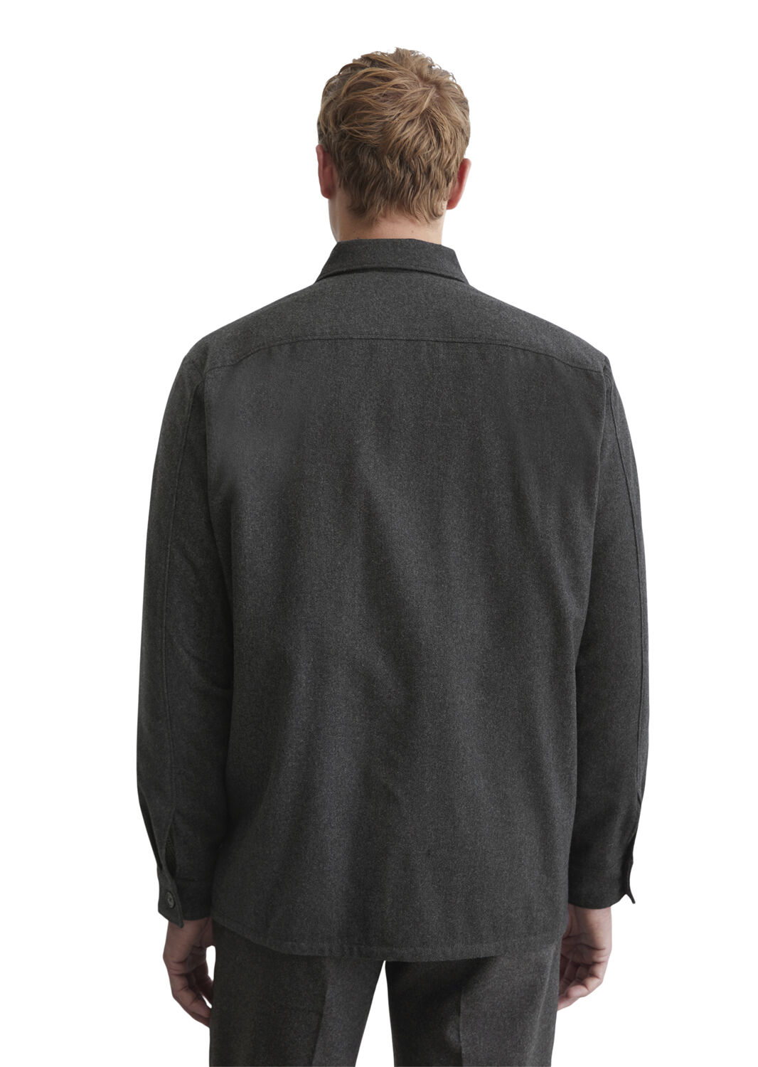 Overshirt with bowling collar, ches