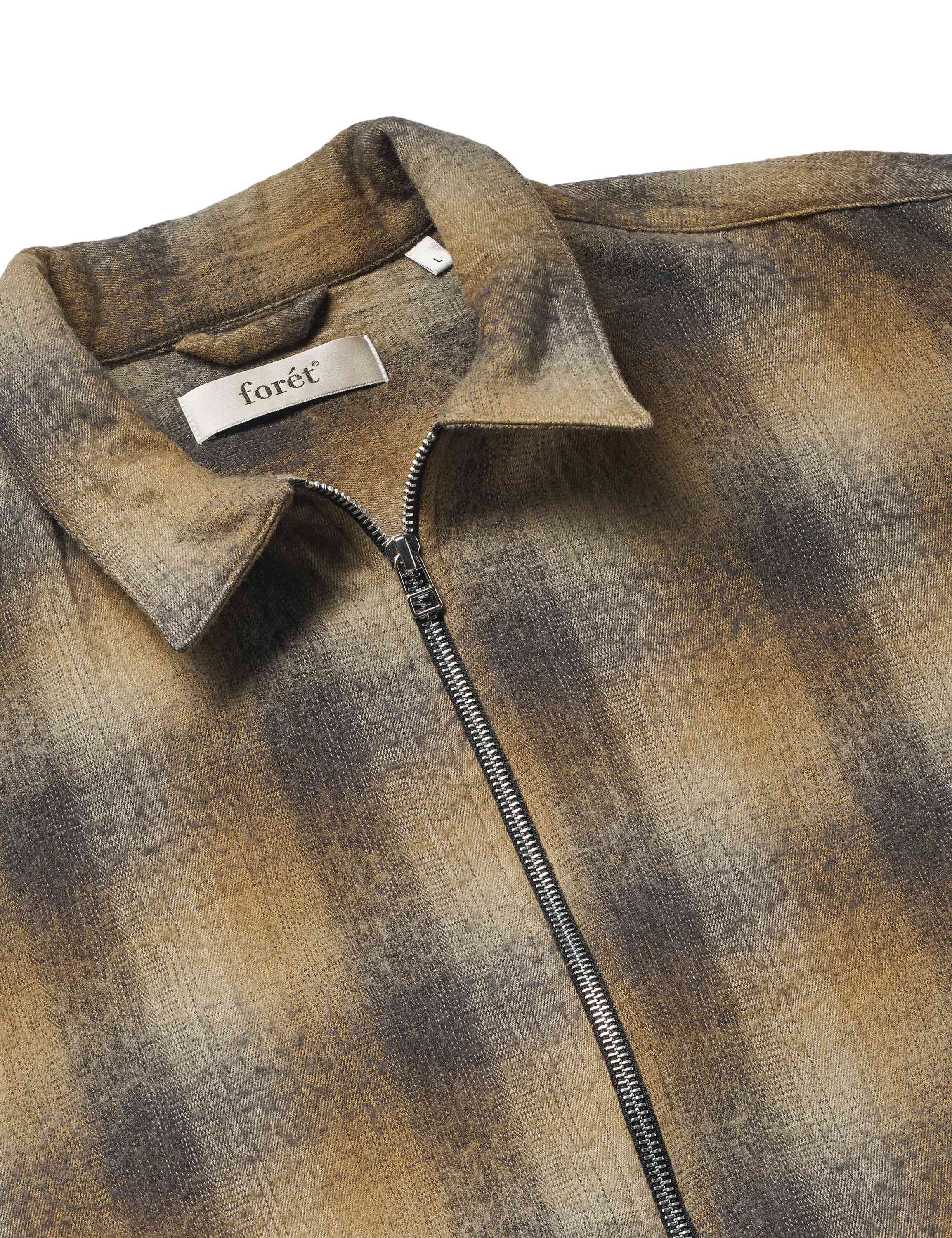 RAVEN WOOL ZIP OVERSHIRT