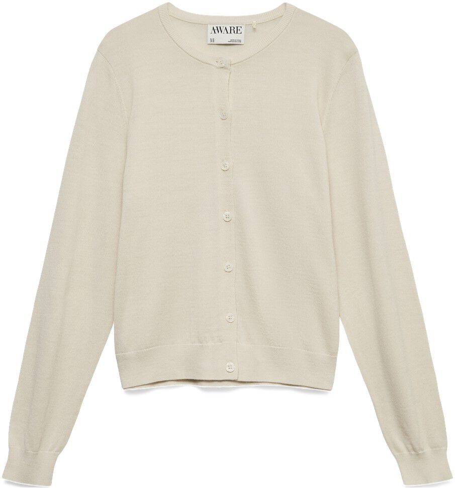 Awcara Ls O-Neck Wool Cardigan Noos