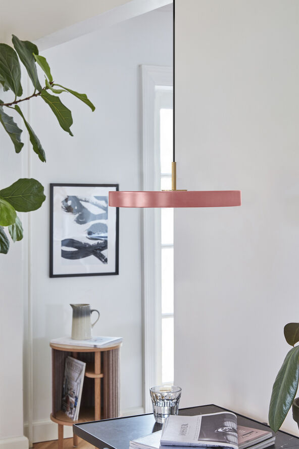 Asteria Mini nuance rose Ø 31 x 10,5 cm, 2. 7m cordset