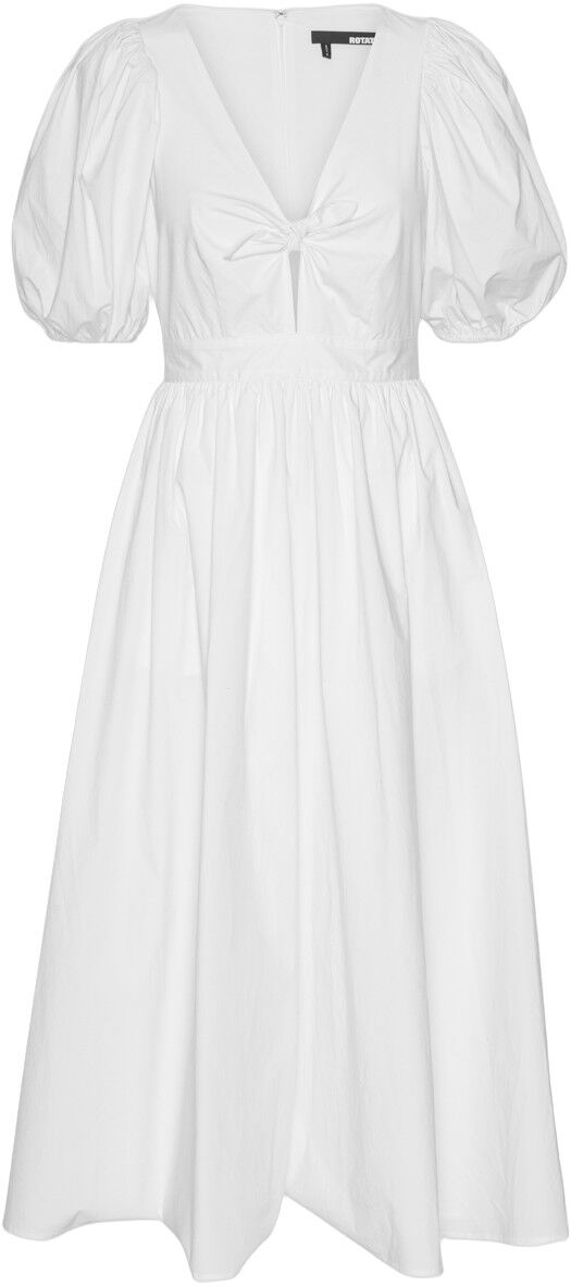 PUFF SLEEVE MIDI DRESS