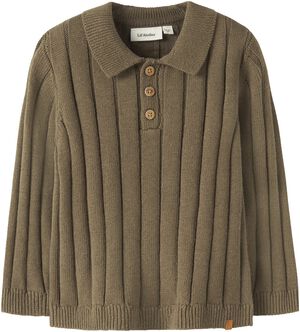 NMMLOMON LS LOOSE KNIT POLO LIL