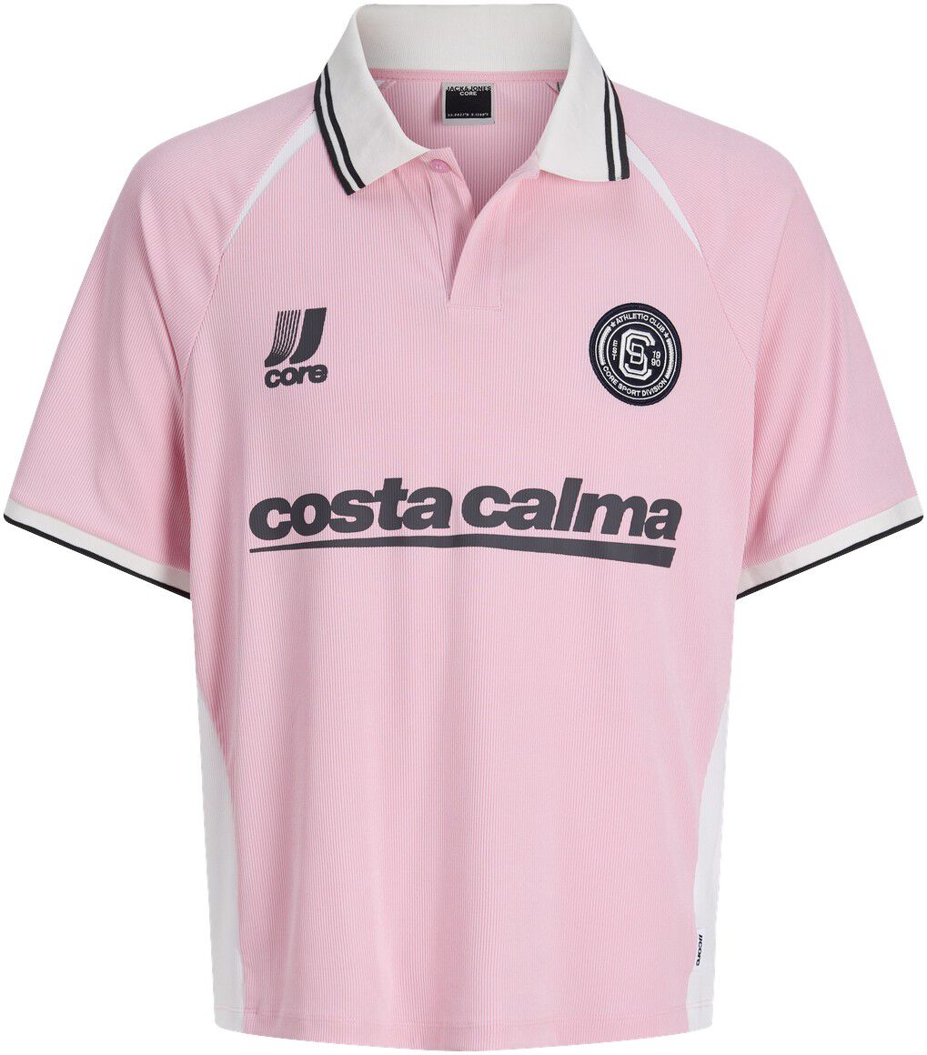 Jcoclub Ribbed Football Polo Ss Jnr