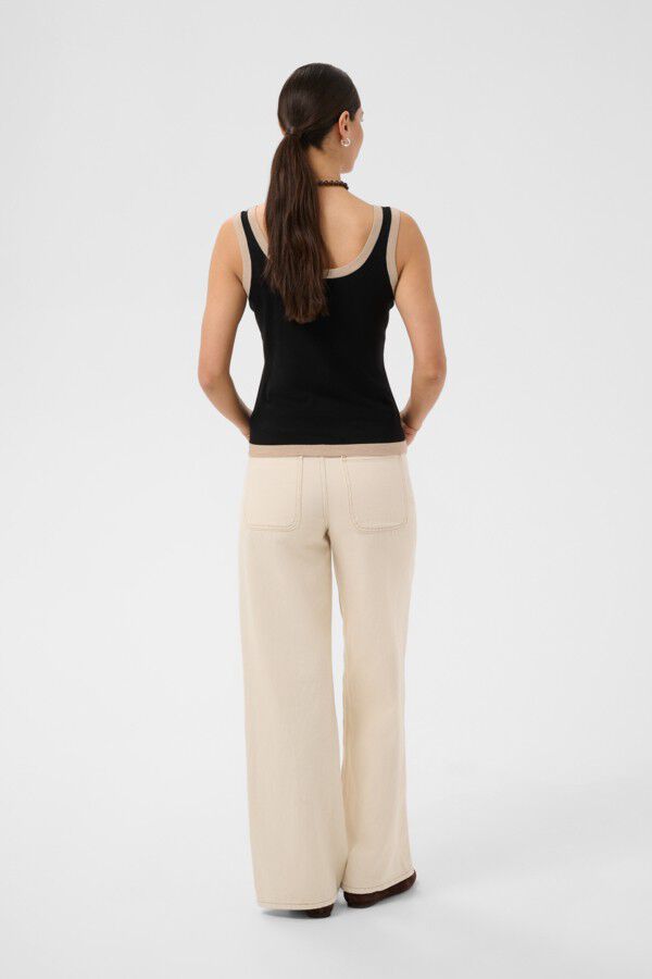 KAlizza Contrast Knit Top