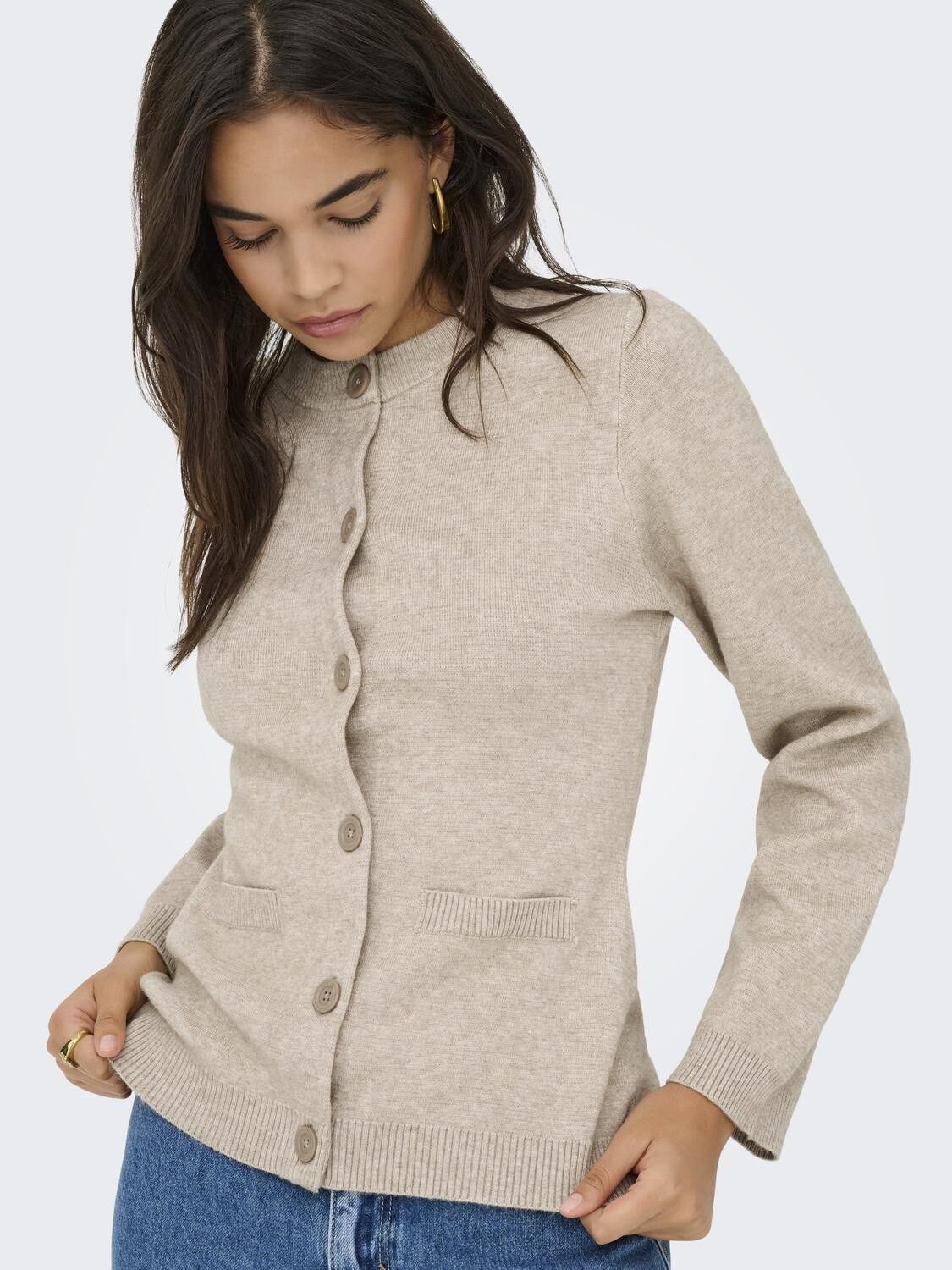 ONLKATIA LS FITTED ONECK CARDIGAN C