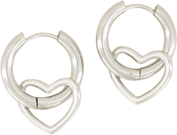 Open heart earrings