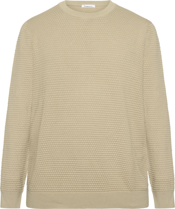 VAGN regular bubble knit crew neck - Regenerative Organic Ce