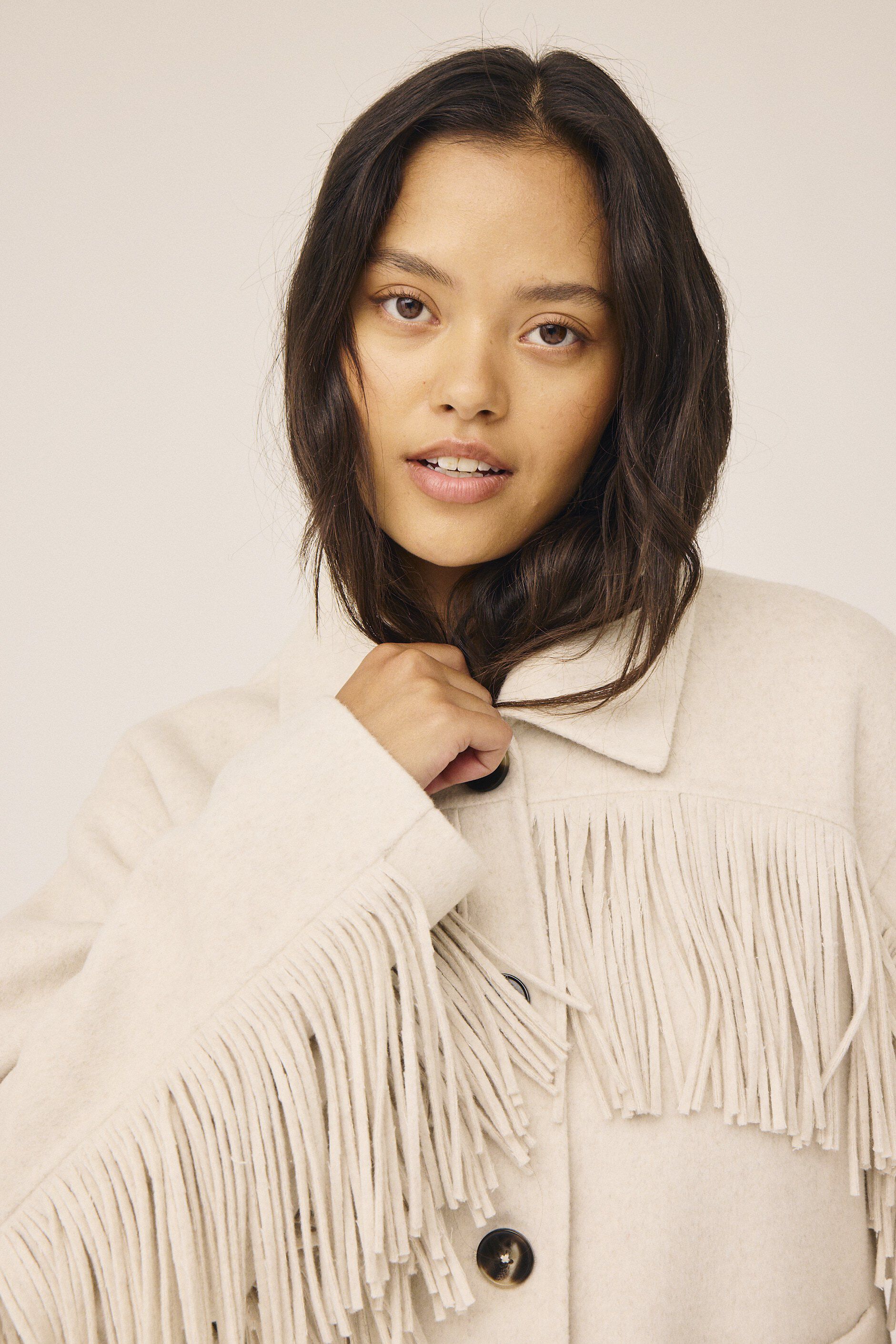 Reeva 14 Jacket with Fringes - GRS