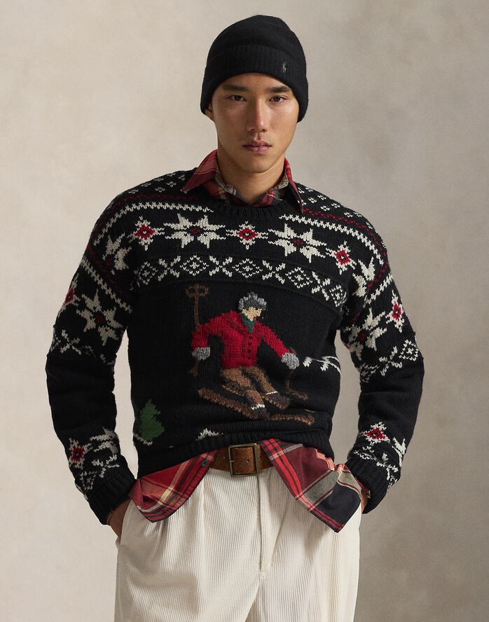 Wool Skier-Graphic Sweater