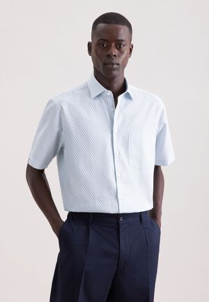 Business shirt Regular 1/2 Kent-Collar Print