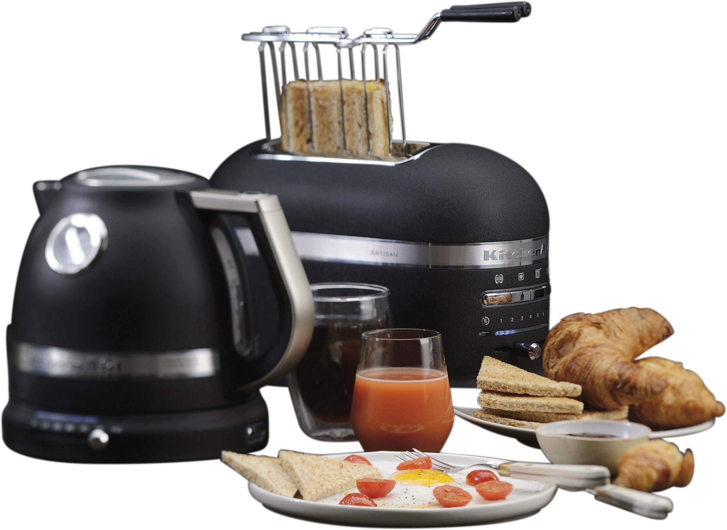 Artisan br&oslash;drister 2-skiver sort L34,8cm B18cm H22