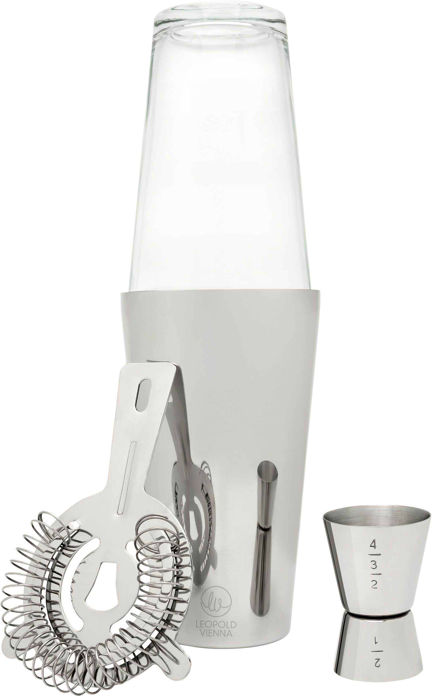 "Barset Boston 0,45 liter 4 delar Rostfritt st&Atilde;&yen;l/Glas"