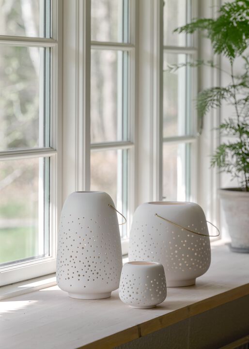 Ceramic lantern, big, 20x20 cm