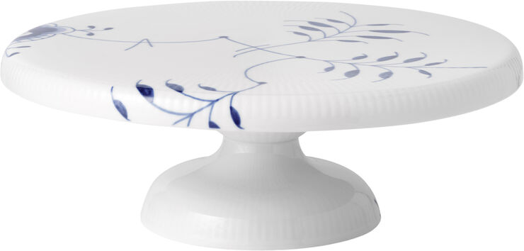 Blå Mega Riflet 29,5 cm Fad på fod