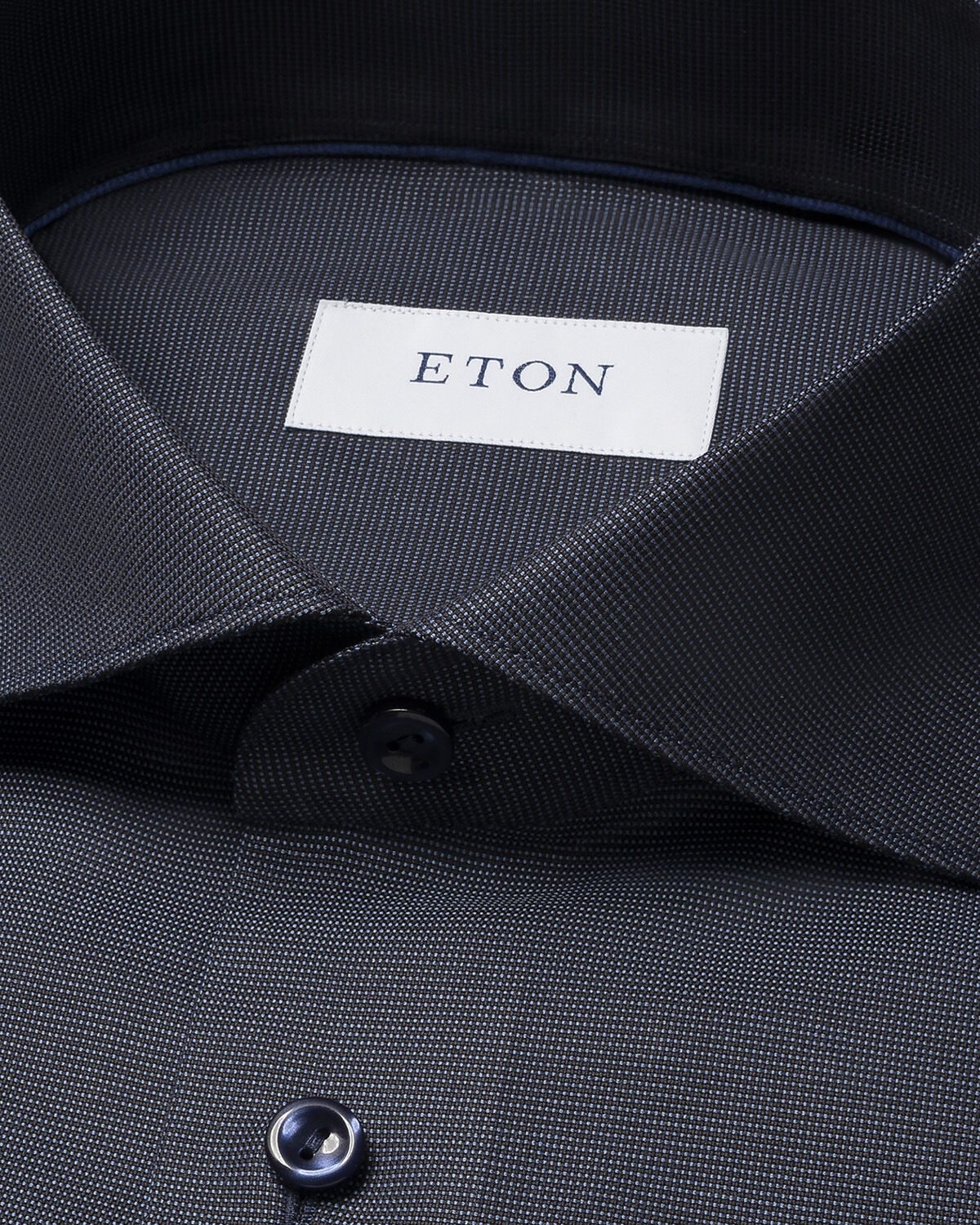 Slim Fit Navy Blue Semi Solid Signature Dobby Shirt