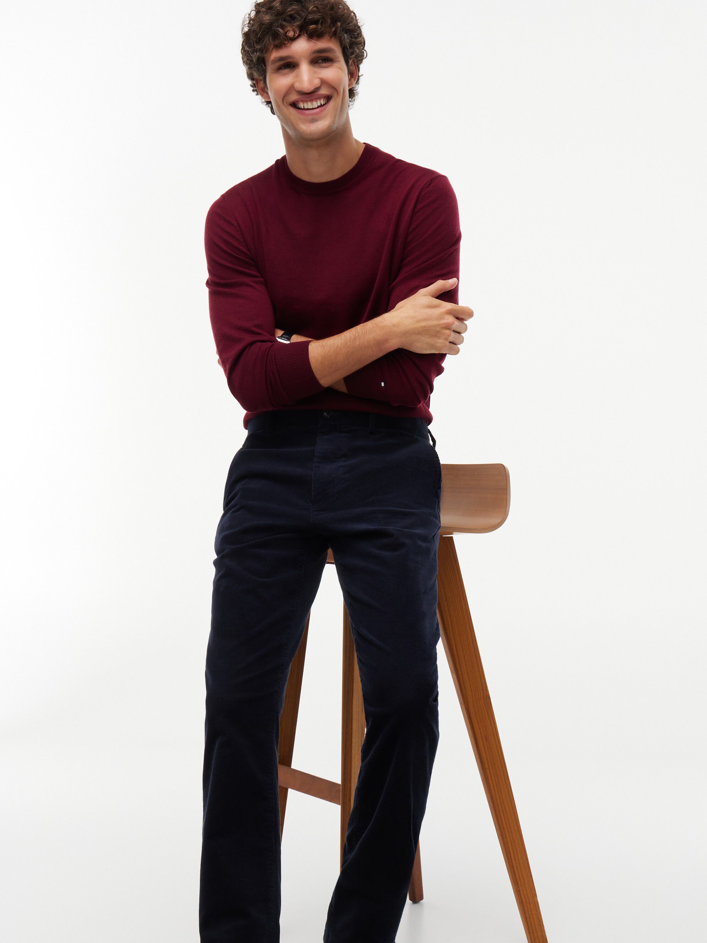 Denton Slim Straight Fine Corduroy Chinos