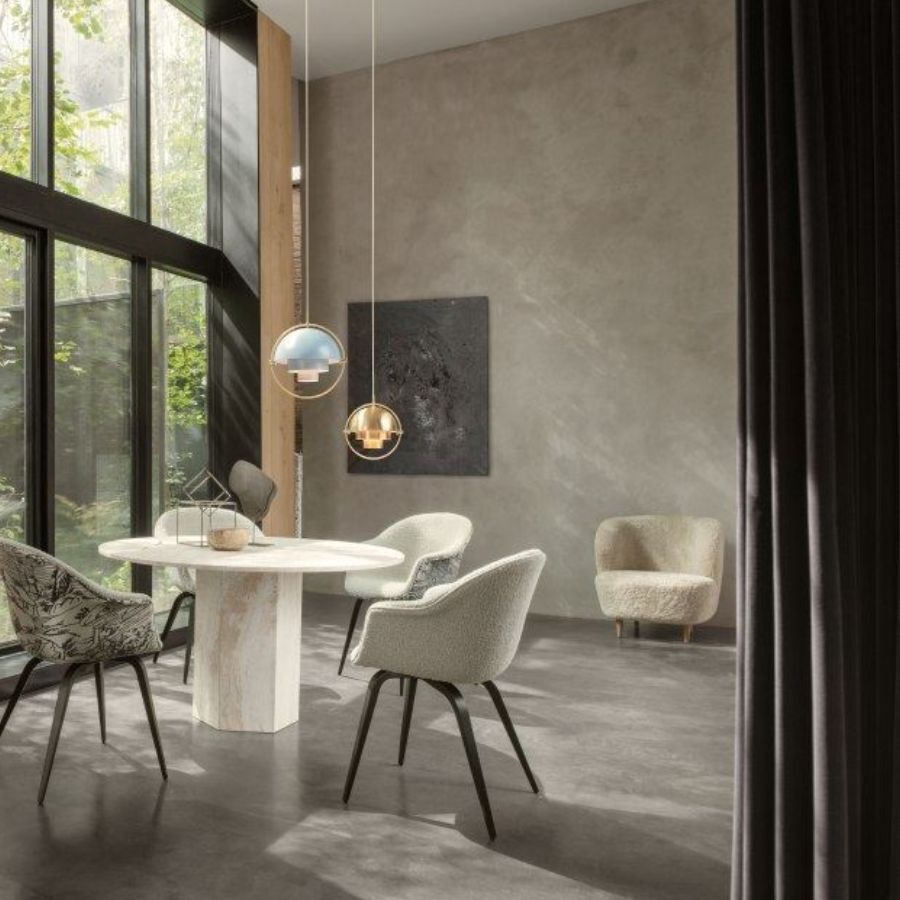 Stay Lounge Chair - Fully Upholstered, Small, Wooden legs (Base: Oak S