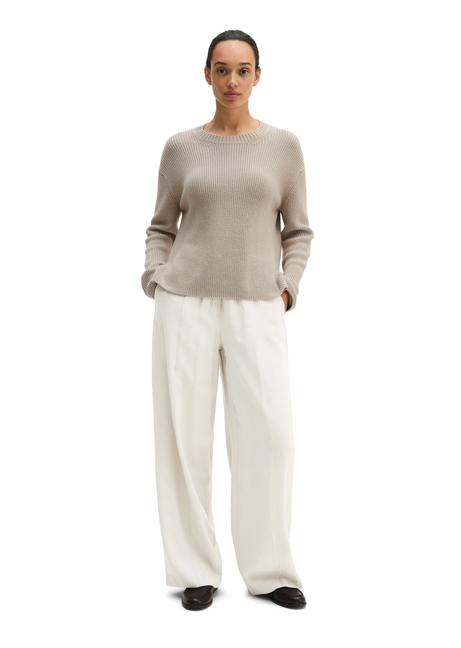 Pullovers, LSL, Round-Neck, Slits