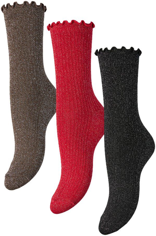 PCSEBBY XMAS FRILL SOCK 3 PACK BOX
