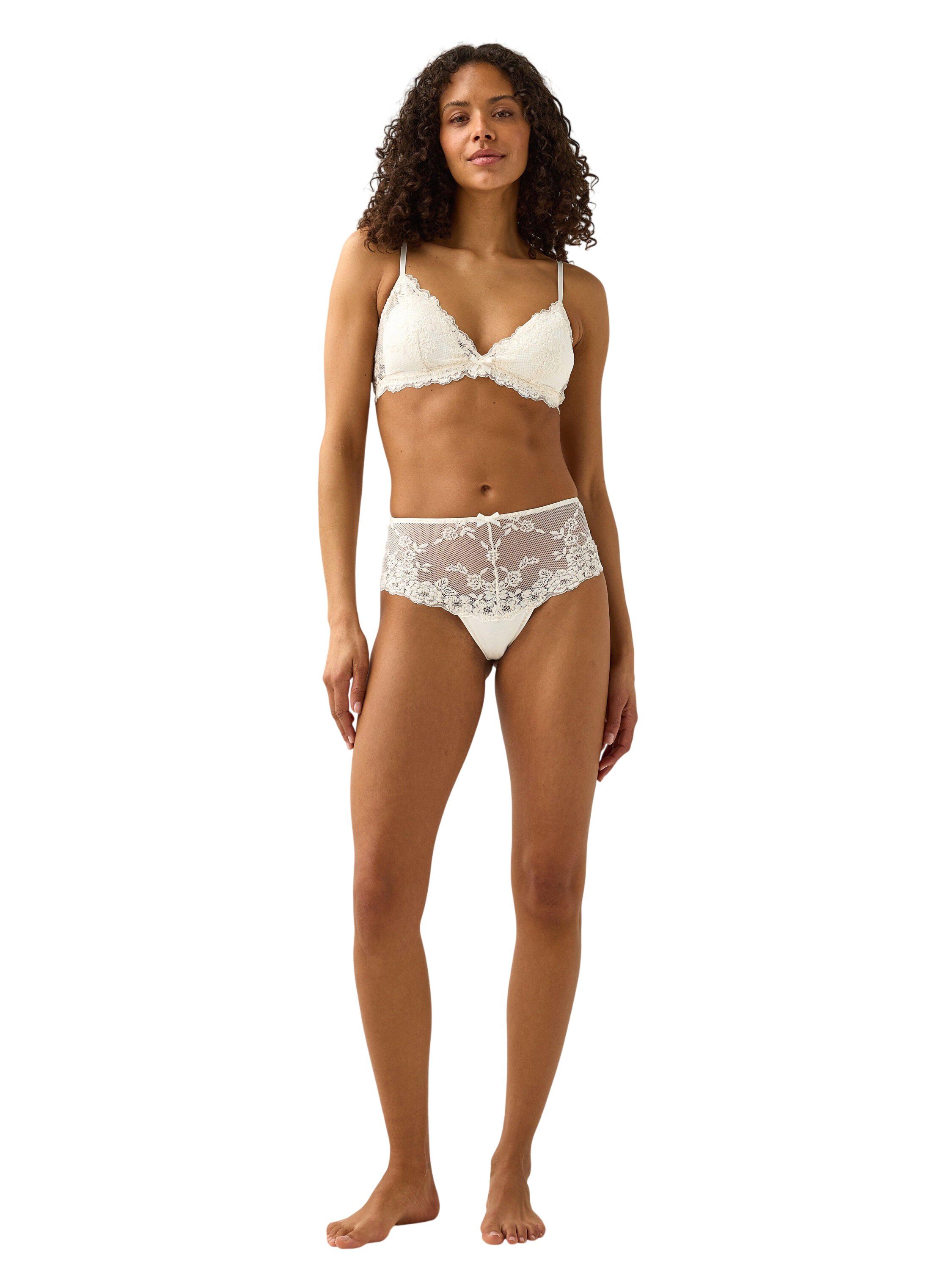 Myk, vattert bralette i blonde med