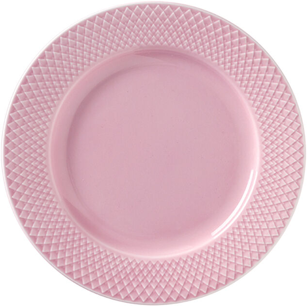 Rhombe Frokosttallerken &Oslash;21 cm rosa porcel&aelig;n