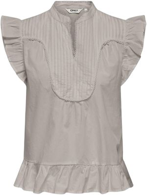 ONLADDA S/L V-NECK TOP EX WVN