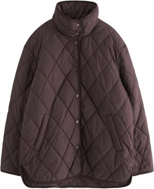 Quiltad, vattenavvisande jacka med