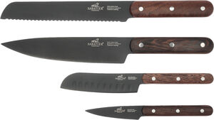 Knivsett Phenix 4 deler Svart/Tre