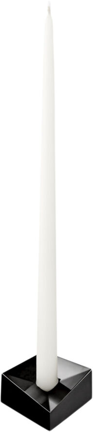 STOFF Nagel reflect candle holder, small - black chrome/sort