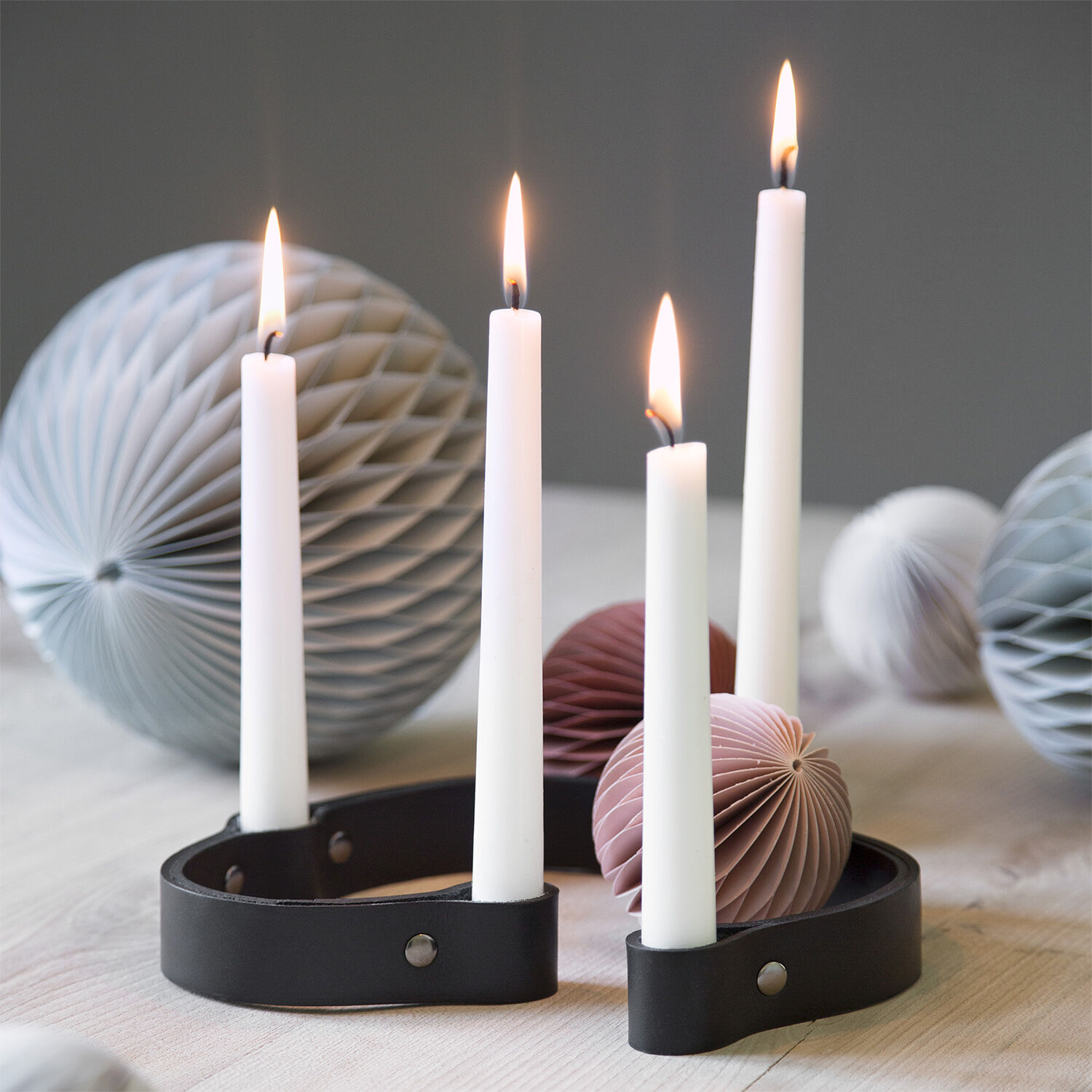 Belt 4 candles, Black