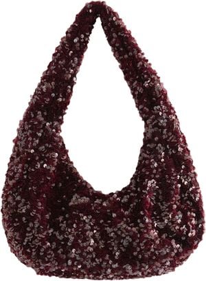 Stilig paljettveske med glidelåsluk