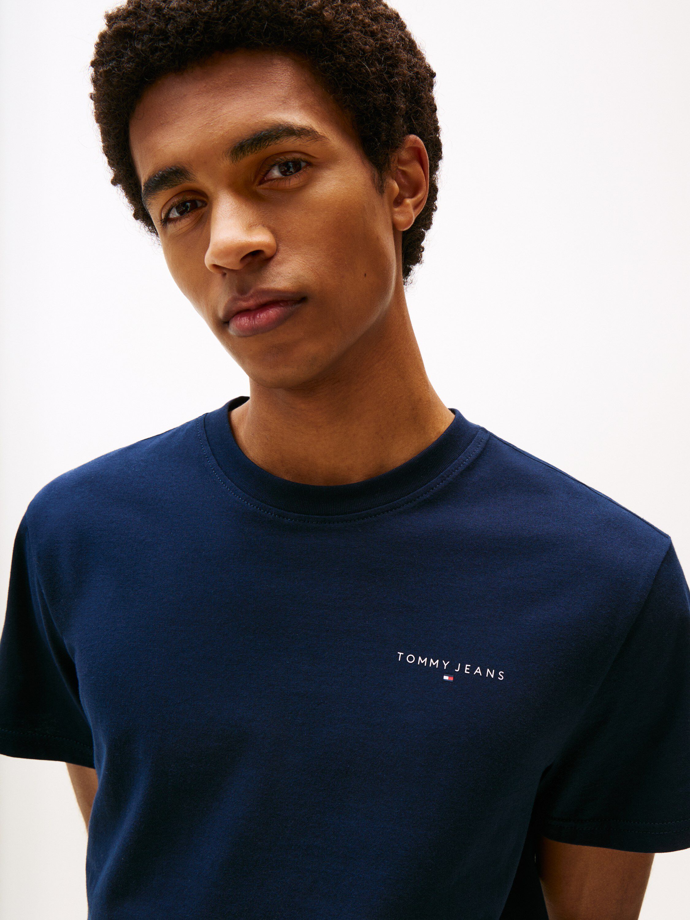 Linear Logo Slim Crew Neck T-Shirt