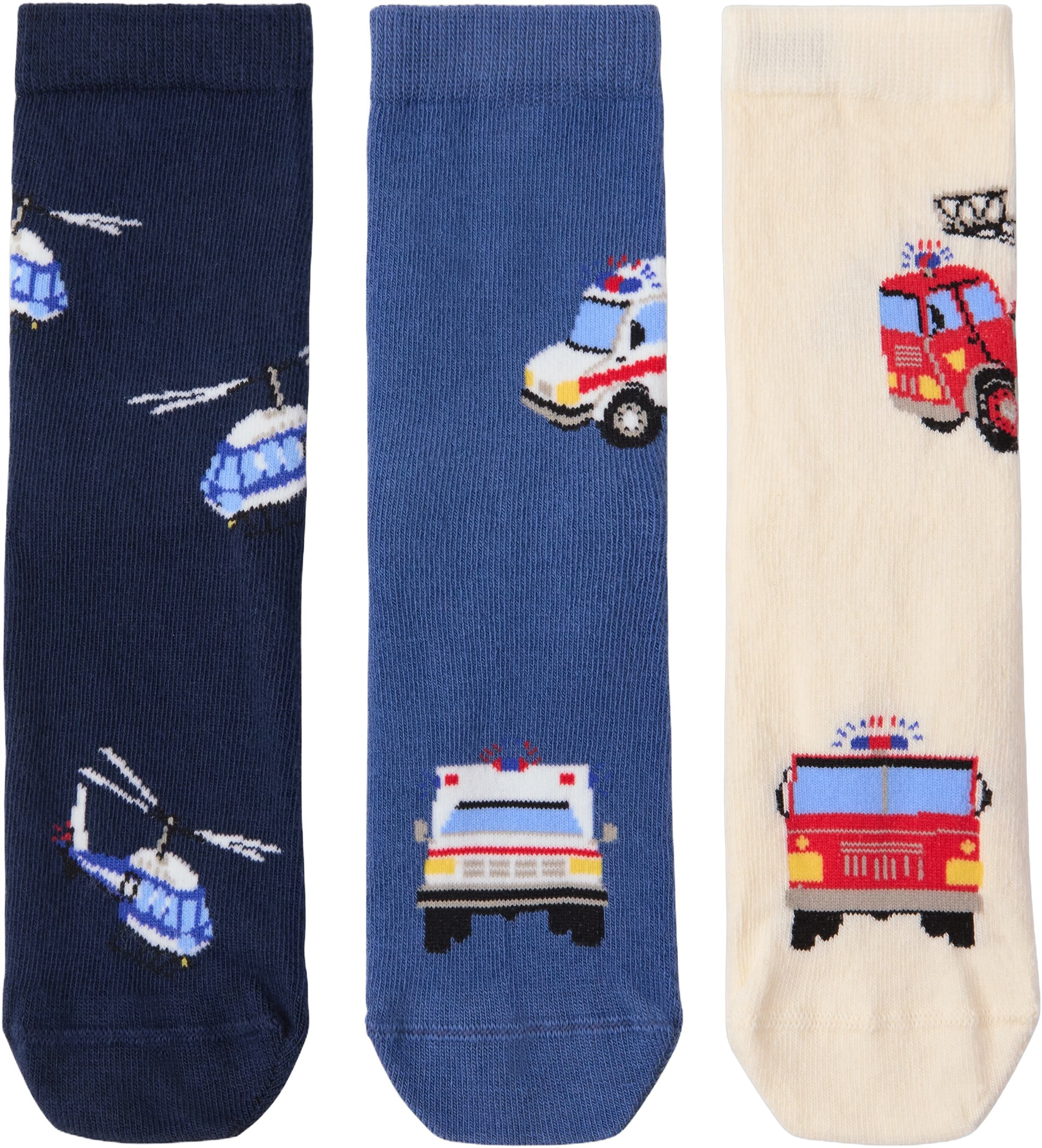 3-pack comfy socks in different col