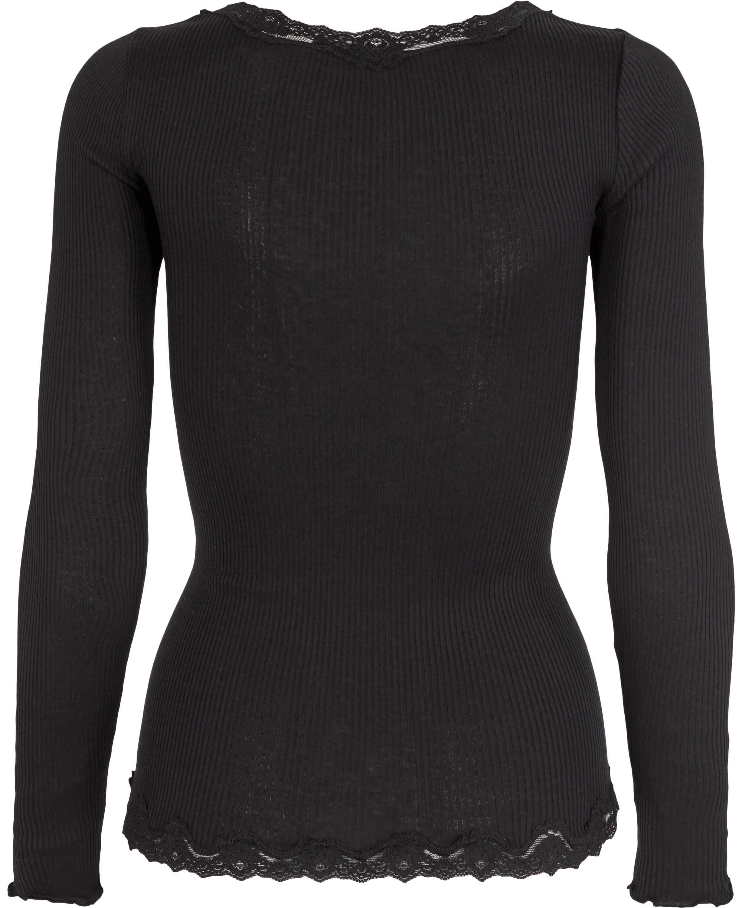 Silk cardigan regular ls w/rev vintage lace